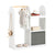 SoBuy KMB40-W Armoire Enfant Penderie Enfant avec Portant Vêtements Garde-Robe avec 3 Étagères Panier en Tissu et 3 Crochets Petite Armoire Etagere Blanc 97x35x108 cm