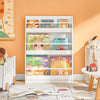 SoBuy KMB45-W Bibliothèque Montessorienne pour Enfants, Étagère à Livres pour Garçon, Fille, Chambre Enfant, Étagères à 3 hauteurs