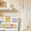SoBuy KMB56-W Bibliothèque Enfant Étagère de Rangement Jouets pour Enfants Étagère à Livres, Étagères à 2 hauteurs, 2 Compartiments