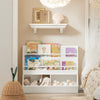 SoBuy KMB56-W Bibliothèque Enfant Étagère de Rangement Jouets pour Enfants Étagère à Livres, Étagères à 2 hauteurs, 2 Compartiments