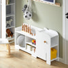 SoBuy KMB62-W Étagère pour Enfants, Étagère à Jouets, Étagère à Livres, Étagère de Rangement pour Livres et Jouets