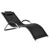 SoBuy OGS38-SCH Chaise Longue Transat de Jardin Bascule avec Appui-tête