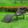 SoBuy OGS45-SCH Chaise Longue Pliable Transat de Jardin Bascule avec Appui-tête