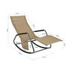 SoBuy OGS47-KA Fauteuil à Bascule Adulte, Chaise Longue, Transat Relaxation Ergonomique avec Pochette Latérale