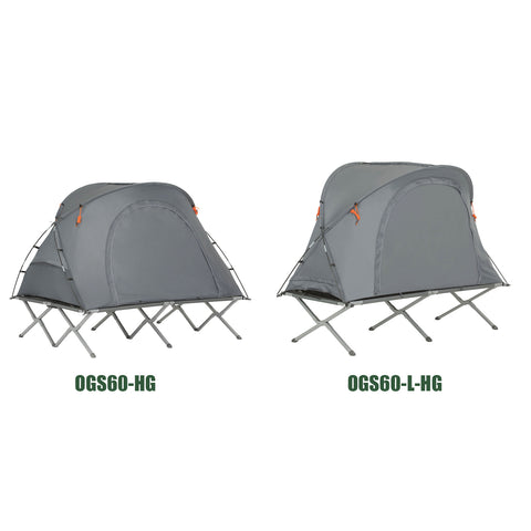 SoBuy OGS60-HG Lit de Camp Pliant, Voyage Camping avec Toit, Sac de Couchage, Matelas Gonflable et Sac de Transport
