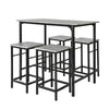 SoBuy OGT11-HG Set de 1 Table + 4 Tabourets Ensemble Table de Bar bistrot