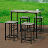 SoBuy OGT11-HG Set de 1 Table + 4 Tabourets Ensemble Table de Bar bistrot