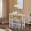 SoBuy OGT22-WN Set de Table + 4 Tabourets Ensemble Table de Bar Bistrot + 4 Tabourets de Bar avec Repose-Pieds