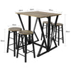 SoBuy OGT24-N Set de 1 Table + 4 Chaises Ensemble Table de Bar bistrot + 4 tabourets Table Mange-Debout Table Haute Cuisine Table à Manger