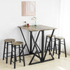 SoBuy OGT24-N Set de 1 Table + 4 Chaises Ensemble Table de Bar bistrot + 4 tabourets Table Mange-Debout Table Haute Cuisine Table à Manger