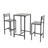 SoBuy OGT27-HG Ensemble Table de Bar + 2 Chaises de Bar Table Mange-Debout Table Haute Cuisine