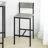 SoBuy OGT27-HG Ensemble Table de Bar + 2 Chaises de Bar Table Mange-Debout Table Haute Cuisine