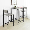 SoBuy OGT27-HG Ensemble Table de Bar + 2 Chaises de Bar Table Mange-Debout Table Haute Cuisine