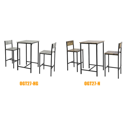 SoBuy OGT27-N Set de 1 Table de Bar + 2 Chaises de Bar