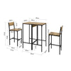 SoBuy OGT42-F Ensemble 2 Tables Hautes et 2 Chaises de Bar 4 pièces en total