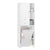 SoBuy BZR104-W Colonne Salle de Bain avec Panier à Linge Meuble Rangement Haut Armoire de Rangement avec 6 Étagères et 2 Tiroirs Meuble Salle de Bain avec Panier Blanc 60x37x171 cm