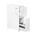 SoBuy BZR111-W Armoire WC Toilettes Compact Salle de Bain Étroit sur Roulettes, Support Papier Toilette