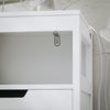 SoBuy BZR121-W Meuble Salle de Bain Armoire Toilette Commode Placard Meuble de Rangement avec 2 Portes, Étagères Réglables