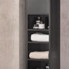 SoBuy BZR34-SCH Meuble de Rangement Salle d Bain Meuble Colonne Armoire de Toilette Meuble WC
