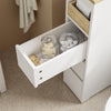 SoBuy BZR54-K-W Meuble WC Rangement, Meuble Salle de Bain 20cm avec 3 Tiroirs, Petit Armoire Salle de Bain Rangement, Etagere WC Mobile pour Toilette et Cuisine, Blanc, 60x20x82,3cm