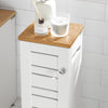 SoBuy BZR85-W Porte Papier Toilette Vertical, étroit, Meuble WC, Support Papier Toilette, Armoire Toilettes
