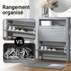 SoBuy FSR152-HG Armoire à Chaussures Commode à Chaussures 2 Abattants Meuble de Rangement à Chaussures