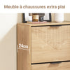 SoBuy FSR200-II-N Meuble à Chaussures Entrée Meuble de Rangement à 2 Abattants, Design Système Anti-Basculement,jusqu'à Taille EU 47, Meuble Chaussures pour 8 Paires, Bois Clair, 60 x 24 x 83 cm