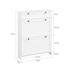 SoBuy FSR207-W Meuble à Chaussures Blanc, Rangement Chaussures Entrée, Tiroir et 2 Portes Battantes, Design Compact, Facilité d'Installation, MDF, Meuble Rangement Multi-Fonctionnel, 80x19x107 cm