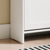 SoBuy FSR207-W Meuble à Chaussures Blanc, Rangement Chaussures Entrée, Tiroir et 2 Portes Battantes, Design Compact, Facilité d'Installation, MDF, Meuble Rangement Multi-Fonctionnel, 80x19x107 cm