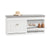 SoBuy FSR64-W Meuble Chaussure Rangement Chaussure Banc Chaussures Entrée - 2 Abattants avec Coussin Amovible, Coffre de Rangement Étagère pour Entrée Étroit Bois Laqué, L104xP24xH51cm, Blanc