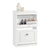 SoBuy FSR78-W Meuble Chaussure Rangement Chaussure avec 2 Abattants, Armoire à Chaussures Entrée, Meuble à Chaussures, Range Chaussures 8 Paires, pour Couloir, Entrée, 54x24x83 cm, Blanc