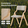 SoBuy FST40-HGx2 Chaises Pliantes Tapissées Lot de 2, Chaise de Réunion en Bois avec Assise Rembourrée, Chaise Bureau Chaise Pliable Portable pour Cuisine, Bureau, Salon, Économie d'Espace Gris Clair