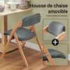SoBuy FST92-SGx2 Chaise Salle à Manger Lot de 2 Chaise Pliante Bois Rembourrée Ergonomique - Chaise de Cuisine et de Bureau Compacte pour Salle à Manger ou Salon, pour Petits Espaces Gris Foncé