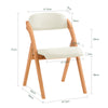SoBuy FST92-Wx2 Chaise Salle à Manger Lot de 2 Pliante Bois Rembourrée Ergonomique - Chaise de Cuisine et de Bureau Compacte pour Salle à Manger ou Salon, pour Petits Espaces Blanc