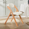SoBuy FST92-Wx2 Chaise Salle à Manger Lot de 2 Pliante Bois Rembourrée Ergonomique - Chaise de Cuisine et de Bureau Compacte pour Salle à Manger ou Salon, pour Petits Espaces Blanc
