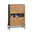 SoBuy HFSB03-SCH Buffet de Cuisine, Armoire de Cuisine, Vaisselier Cuisine, avec 3 Compartiments Ouverts, 84 x 40 x 132 cm