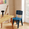 SoBuy HFST01-B Bleu Chaise Design en Bois Confortable Ergonomique Chaise de Salle à Manger avec Dossier Chaise de Bureau en Tenons et Mortaises