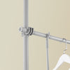 SoBuy KLS03-II-HG Portant à vêtements télescopique robuste – Penderie ouverte réglable avec tringles pour chambre/dressing, Gris
