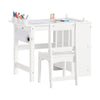 SoBuy KMB60-W Ensemble Table et Chaise Enfant Set de 2 Bureau Enfant Table d'Étude