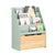 SoBuy KMB95-GR Étagère à Livres pour Enfant, Bibliothèque à roulettes pour Chambre d'enfant, 4 Compartiments et 1 Tiroir à roulettes