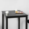 SoBuy OGT38-K-SCH Table à Manger Carrée Noire - 60 x 60 x 75 cm-Plateau en Verre Forme Carrée Pieds en Acier Robuste