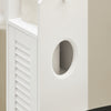 SoBuy BZR49-W Support Papier Toilette Armoire Porte-Papier Toilette Porte Brosse WC