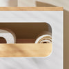 SoBuy BZR54-W Meuble de Rangement Salle de Bain Étroit sur roulettes, Support Papier Toilette, Armoire Toilettes WC Compact, Rangement Polyvalente