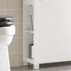SoBuy BZR83-W Meuble de Rangement Salle de Bain Étroit, Support Papier Toilette, Armoire Toilettes WC avec 2 Paniers Amovibles Rangement Polyvalente