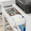 SoBuy FBT106-W Support Imprimante Roulant Bureau Mobile Caisson Meuble de Rangement Bureau avec tiroir et porte Blanc
