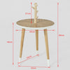 SoBuy FBT38-WN Table café Design avec support à Tasses Table d’appoint Ronde