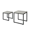 SoBuy FBT42-HG Tables Basses Gigognes - Set de 2 - Lot de 2 Tables d'Appoint Empilables Tables Carrée Table Basse