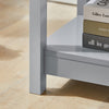 SoBuy FBT46-HG Table de Chevet Table de Nuit Bout de Canapé Table d'Appoint avec 1 tiroir et 2 étagères