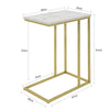 SoBuy FBT87-G Table d’Appoint Moderne Bout de canapé à Café Table de Chevet Effet Marbre