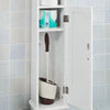 SoBuy FRG177-W Support Papier Toilette Armoir Toilettes Porte Brosse WC en Bois
